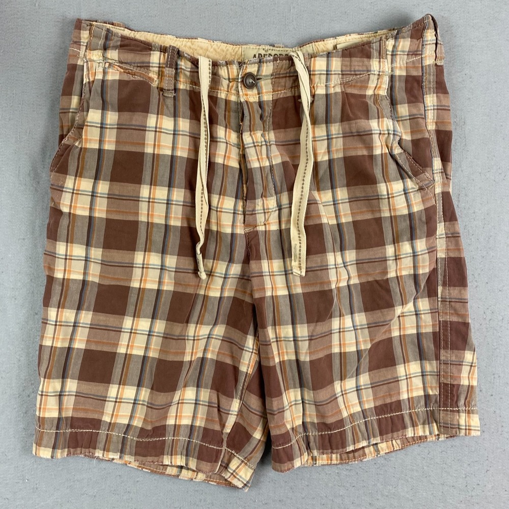 Vintage Abercrombie Fitch Shorts Mens 36 Drawstring Heavyweight Button Fly Y2K